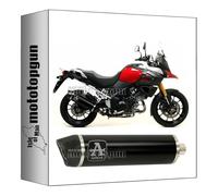 arrow 71816AKN tubo de escape homologado maxi race-tech aluminio negro fondo carby compatible con suzuki v-strom 1000 2014 2015 2016 mototopgun