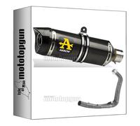 arrow 71817MK + 71655KZ tubo de escape completo homologado catalizado bajo thunder carbono fondo carby compatible con yamaha tracer 7 2021 2022 2023 mototopgun