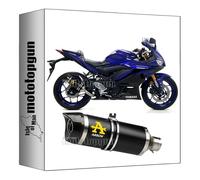 arrow 71894AKN tubo de escape homologado thunder aluminio negro fondo carby compatible con yamaha yzf r3 2019 2020 mototopgun