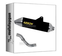 arrow 72528AON* + 72178PD tubo de escape homologado + conector open thunder aluminio negro compatible con honda crf 300 l 2024 mototopgun