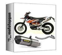 arrow 72618PK + 72119PD + 72120PD tubo de escape completo homologado open race-tech titanio fondo carby compatible con ktm 690 enduro 2009 2010 2011 2012 2013 2014 2015 2016 mototopgun