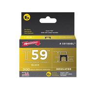 Arrow Grapas Aisladas T59, Negras, 6 x 8mm (Paquete de 300)