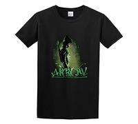 Arrow Men's T-Shirt Unisex Black Cotton Hip Hop Print tee Shirts L