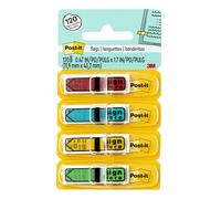 Arrow Message 1/2 Flags, Sign Here, 4 Colors w/Dispensers, 120/Pack, Sold as 1 Package