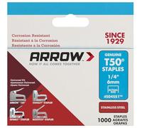 Arrow T50 Staples Box 1000 - Stainless Steel 504SS 6mm 1/4in