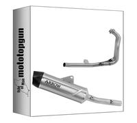 arrow tubo de escape completo homologado open indy-race evo aluminio fondo carby compatible con yamaha tenere 700 2021 2022 2023 2024 mototopgun 72649ak + 72184pd