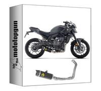 arrow tubo de escape completo race thunder aluminio negro copa carby compatible con yamaha mt07 mt-07 2025 mototopgun 71095akn