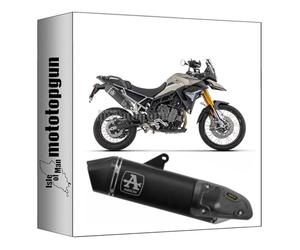 arrow tubo de escape homologado veloce aluminio negro fondo carby compatible con triumph tiger 900 2020 2021 2022 2023 mototopgun 72004van
