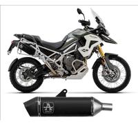 ARROW VELOCE ALUMINIUM DARK SILENCER FOR SILENCER FOR SIDEBAGS" TRIUMPH TIGER 1200 '22 HOMOLOGATED ALUMINUM DARK VELOCE SILENCER