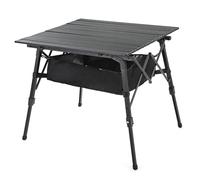 ARROWHEAD OUTDOOR Mesa Enrollable Plegable de Aluminio de 39 Pulgadas con Altura Ajustable, Almacenamiento de Malla Debajo de la Mesa, Bolsa de Transporte