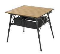 ARROWHEAD OUTDOOR Mesa Enrollable Plegable de Aluminio de 39 Pulgadas con Altura Ajustable, Almacenamiento de Malla Debajo de la Mesa, Bolsa de Transporte