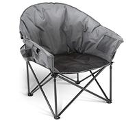 ARROWHEAD OUTDOOR Silla de Camping de Gran tamaño, Resistente, con Bolsillo Exterior, Soporte para Bebidas, portátil, Acolchada, Luna, platillo, Soporte para 150 kg, Funda de Transporte, Soporte