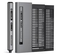 ARROWMAX Juego de destornilladores eléctricos, kit de puntas magnéticas de precisión 70 en 1, 5 ajustes de par, alta velocidad de 280 rpm, pantalla OLED y 4 LED, mini herramienta inalámbrica para