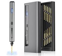 ARROWMAX - Mini taladro eléctrico de pluma 13 en 1 con estuche de aluminio, recargable, 800 RPM, juego de taladro de mano con prensa de aguja, 10 brocas HSS, bricolaje, madera, fabricación de joyas