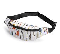 Arrows Bird Skulls and Feathers Fanny Pack, riñonera Deportiva para niños y Adultos para Hombres y Mujeres