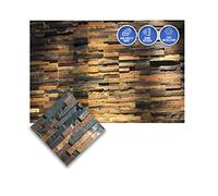 Arrowzoom 1 Panel de arte de pared de madera de estilo rústico vintage de Finlandia Panel difusor de sonido acústico DIY Decoración de madera de reducción de ruido de estudio doméstico 30x30cm AZ1237