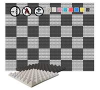 Arrowzoom 48 Paneles Acusticos Espuma 50x50x5cm Negro Gris