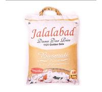 Arroz Basmati Jalalabad Sela 5 kg - Grano extra largo y aromático | Auténtico arroz aromático indio y pakistaní | Ideal para biryani, pilaf, curry y platos con pegatinas Kajal