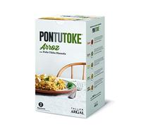Arroz con pollo Tikka Massala Argal Pontutoke con salsa de leche de coco, tomate y especias de Asia. Ración para dos personas de 860g. Sin gluten