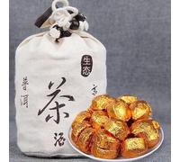 Arroz Glutinoso Aroma Shu Té Puerh Mini Tuocha Té Puer Maduro 500g Bolsa Blanca