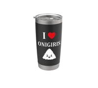 Arroz Humor Onigiri comida i love onigiris Vaso térmico de acero inoxidable de doble pared