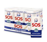 Arroz SOS Redondo, Arroz blanco, arroz de grano redondo, Arroceros desde 1903, Tiempo de cocción 13 minutos, el arroz que tienes de toda la vida en tu casa, Contiene 6 unidades de 1 Kg