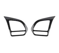 ARRPO 2 UNIDS Marco de Decoración de Embellecedor de Cubierta de Volante de Fibra de Carbono de Metal for Coche, for MG, for Accesorios ZS EV HS MG6 MG5 EZS 2018-2021 Fundas para Volante de Coche