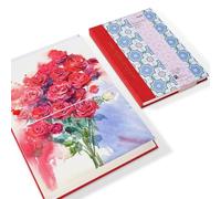 Arrtx Cuaderno de dibujo de acuarela, 8,27 x 5,79 pulgadas, 140 LB, 300 g/m², 100% papel de algodón, prensa caliente, 24 hojas, tapa dura, diario de acuarela para viajes