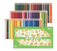 Arrtx Lápices de colores de 126 colores, mina irrompible de 5,0 mm de grosor, suministros de arte profesional, juego de lápices de colores al óleo adecuados para adultos para colorear y esbozar