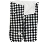 Arrullo o Saco para Capazo Universal Bebé - Cálido y Suave, Ideal para Invierno y Entretiempo, Compatible - Jané - Inglesina -Bugaboo -Maxi Cosi (Vichy Negro, 0-18 Meses, Invierno)
