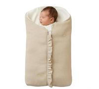 Arrullo o Saco para Capazo Universal Bebé - Cálido y Suave, Ideal para Invierno y Entretiempo, Compatible - Jané - Inglesina -Bugaboo -Maxi Cosi (Waffle Beige, 0-18 Meses, Invierno)