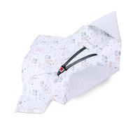 Arrullo para silla de coche y silla de paseo - suave manta Minky bebé reversible con capucha para recién nacido - uso primavera-otoño fuera de casa 90×90 cm Búho Gris Claro Oeko-Tex