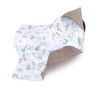 Arrullo para silla de coche y silla de paseo - suave manta Minky bebé reversible con capucha para recién nacido - uso Todo el año fuera de casa 90×90 cm Erizo caqui Oeko-Tex