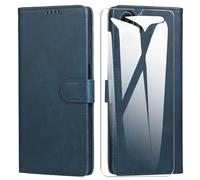 ARRYNN Funda Samsung Galaxy A06 4G (6,7") con Cristal Templado Protector de Pantalla,Premium PU Funda de Cuero Cover - Azul
