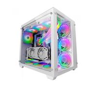 Mars Gaming MCV3 Blanco Torre Gaming Custom XXL E-ATX Ventana Cristal Templado Lateral y Frontal Estructura Modular Doble Cámara