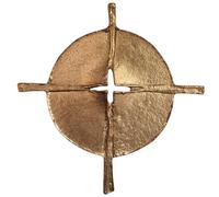 ars liturgica Moderna cruz de pared para colgar, de bronce auténtico, 17,0 x 17,0 cm, hecha a mano por la escultora Andrea Zrenner