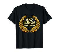 Ars Longa Vita Brevis Filosofía Latina Laurel Camiseta