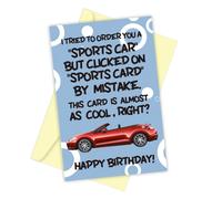 Arsagen Trat de comprarte una tarjeta de autos deportivos! Tarjeta de cumpleaos de humor para su hija Hijo Funny Supercar Card para adultos 18 cu