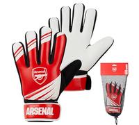 Arsenal F.C. Guantes de portero para niños y adolescentes, palmas acolchadas antideslizantes, talla 5 o 7, regalos del Arsenal para niños (talla 5)