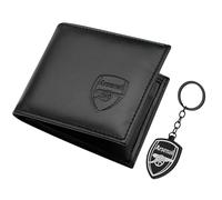Arsenal F.C. Juego de accesorios de cartera para fanáticos deportivos con ranuras para tarjetas y bolsillo para monedas, equipo de seguidores, regalos de fútbol para hombres, Black, Talla única,