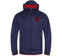 Arsenal FC - Chaqueta cortavientos oficial - Para hombre - Azul marino - Capucha con visera - 3XL