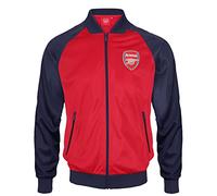Arsenal FC - Chaqueta de entrenamiento oficial - Para hombre - Estilo retro - Rojo - Large