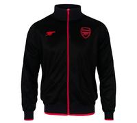 Arsenal FC - Chaqueta de entrenamiento oficial - Para niño - Estilo retro - Negro - 12-13 años (XLN)