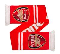 Arsenal FC Gunners Red White Football Club Jacquard Knitted Scarf Sign Badge Fan