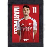 Arsenal FC Martinelli 24/25 Headshot Poster enmarcado A4