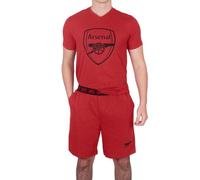 Arsenal FC - Pijama Corto para Hombre - Producto Oficial - Rojo Jaspeado - S