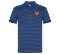 Arsenal FC - Polo Oficial para Hombre - A Rayas - De Hilos jaspeados - Azul - L