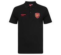 Arsenal FC - Polo Oficial para Hombre - con el Escudo del Club - Negro - Escudo - M
