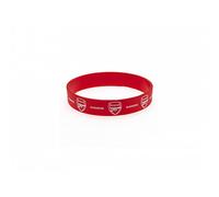 Arsenal FC - Pulsera de silicona oficial (Talla Única) (Rojo/Blanco)