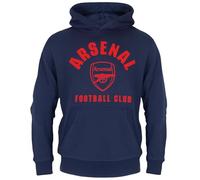 Arsenal FC - Sudadera Oficial con Capucha para Hombre - con el Escudo del Club - Forro Polar - Azul - Azul Marino - 8-9 años